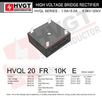Pont redresseur à diodes HVGT HVQL20UF20KE 2A 20kV Haute fréquence Récupération rapide 75nS Puce GPP