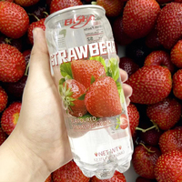 Jus Elisha 350 ml, saveur fraise fruitée, halal, filtré, emballé en boîte, durée de conservation de 12 mois, stockage au frais, fabriqué en Chine