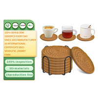Toptan Yuvarlak Sade Pamuklu Dokuma Bardak Altlığı Seti Ev Dekorasyonu ve Masa Koruma İçin Uygundur