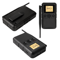 Transmitter Genggam 2500mah Jangkauan 300M Dengan Bluetooth HT003 Transmitter Silent Disco dengan Layar LCD untuk Headset