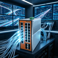 Switch industriel de gestion série IS 28 ports 1000M PoE, capacité 8K 56G, routage statique, VLAN, SNMP, QoS, résistant aux hautes températures