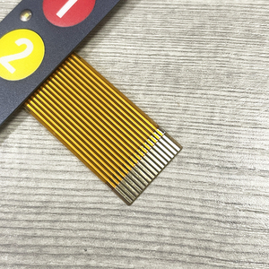 Nhà Máy mẫu miễn phí tùy chỉnh dập nổi đẩy <span class=keywords><strong>5</strong></span> nút phím không thấm nước FPC màng bàn phím với ánh sáng LED - Product Image 4