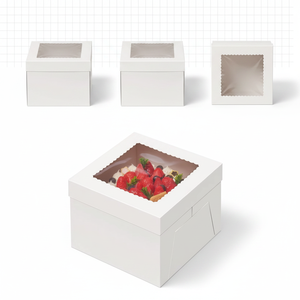 Cajas de Cartón Cuadradas Blancas YZ para Pasteles, Cajas de Dulces para Empacar Sets de Pasteles Dulces, Ideales para Regalos de Panadería, Paquetes de Regalo, Empaque de Pasteles para Fiestas - Product Image 3