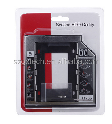 Second Hard Disk Drive Optibay SATA to SATA Hdd Rack 12.7mm Aluminum Caddy