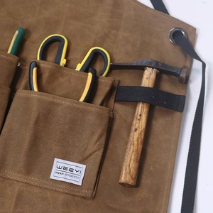 CHANGRONG-correas cruzadas traseras personalizadas para hombres, delantal <span class=keywords><strong>de</strong></span> trabajo <span class=keywords><strong>de</strong></span> madera para soldar electricistas, <span class=keywords><strong>de</strong></span> lona encerada - Product Image 3