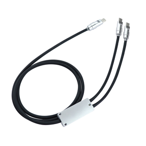 Câble de charge rapide USB-C mâle vers 8 broches Type-C mâle 2-en-1 140W, 1,5m, en silicone liquide souple pour <span class=keywords><strong>iPhone</strong></span> <span class=keywords><strong>14</strong></span> 15 16, adaptateur répartiteur USB - Product Image 2