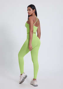 Ropa deportiva de cintura alta, ropa activa suave, mallas de gimnasio, pantalones de entrenamiento, mallas de Yoga para levantar glúteos delanteros en forma de V para mujer - Product Image 5