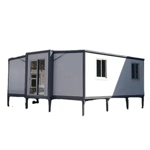 Steel Exterior wall interior 2 bedroom 1 bathroom 20ft folding expandable portable tiny home container house