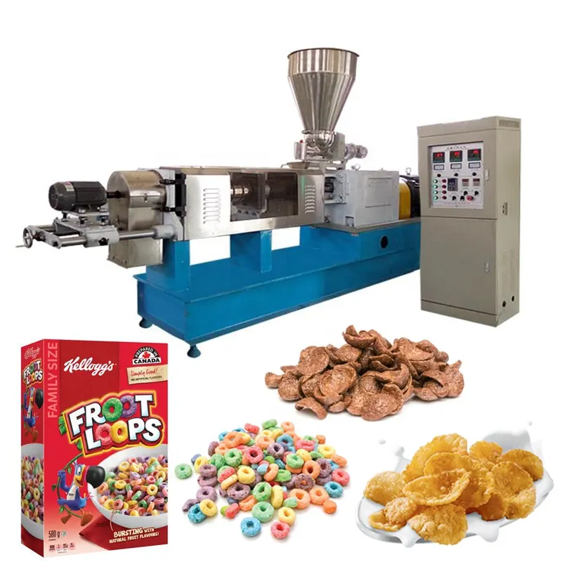 Snack Food Oats Corn Flakes Processing Line Making Machine