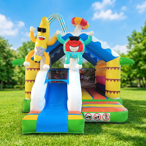 WINSUN Meilleure Vente Aire de Jeux Gonflable Intérieure pour Enfants, Toboggan, Trampoline, Château Gonflable, Thème Animaux, Installation Facile - Product Image 1