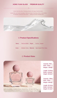 Nouvelle bouteille vide de parfum en verre transparent de 15 mm avec filetage, forme personnalisée, par l'usine Hongyuan, modèle HYXH2040, cinq couches