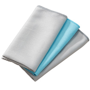 Custom Made Fish Scale Cleaning Cloths Rectangle Microfiber Quick Dry Lint Free For Glass Cleaning - Product Image 1