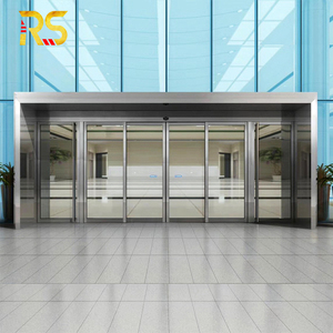 Esterno moderno 4 pannello scorrevole porta d'ingresso porta d'ingresso anteriore porta d'ingresso Hotel hall in acciaio inox porta d'ingresso principale - Product Image 1