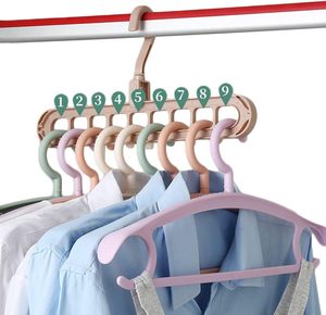 Perchero Plegable de Plástico de 9 Agujeros para Ropa, Organizador de Armario Montado en Pared, Almacenamiento de Ropa - Product Image 3