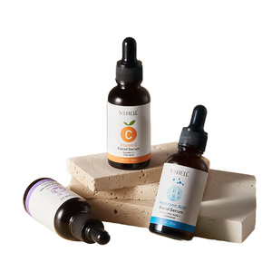 VShell Beyazlatıcı Anti-Aging Kırışıklık Karşıtı Doğal Organik Yüz Serumu + C Vitamini + Hyaluronik Asit Konsantre Damlalar Ampul - Product Image 2