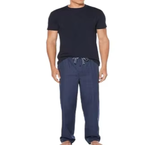 Taglia grande <span class=keywords><strong>uomo</strong></span> in cotone <span class=keywords><strong>pigiama</strong></span> Set T Shirt e pantaloni lunghi abbigliamento da notte morbido per gli uomini - Product Image 1