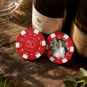 Set di 10 Fiches da Poker Personalizzate OEM ODM in ABS con Foto, Souvenir per Matrimoni e Feste, Multicolore - Product Image 1