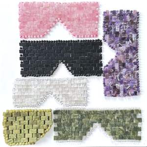 Máscara de Piedras Preciosas Refrescantes, Herramienta de Masaje Ocular de Cuarzo Rosa - Product Image 6