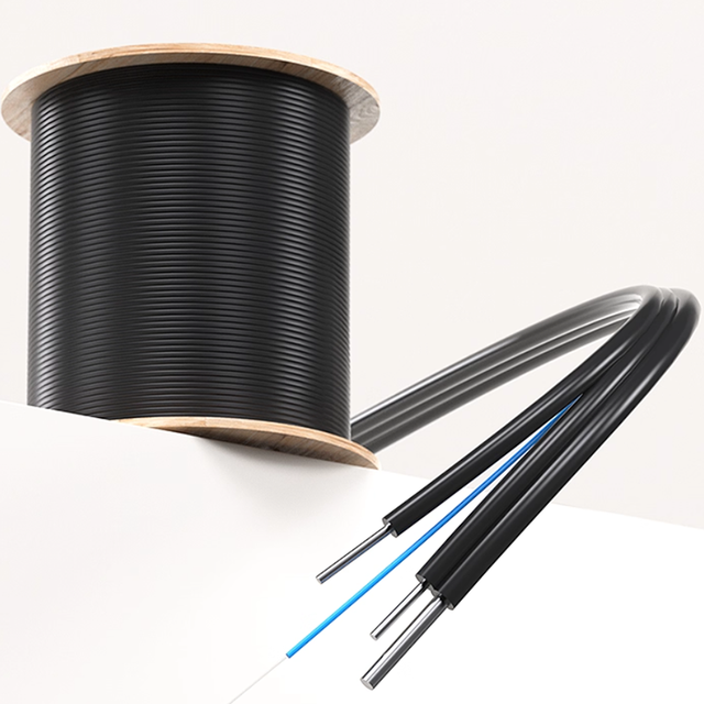FTTH Indoor/Outdoor 2-Core 3-Steel-Wire Butterfly Optical Cable Fiber Optic butterfly Cable