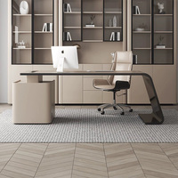 Bureau de direction de luxe pour la maison, mobilier de bureau, table de patron, design exécutif, bureau d'angle moderne pour ordinateur, bureau de direction, bureau de PDG