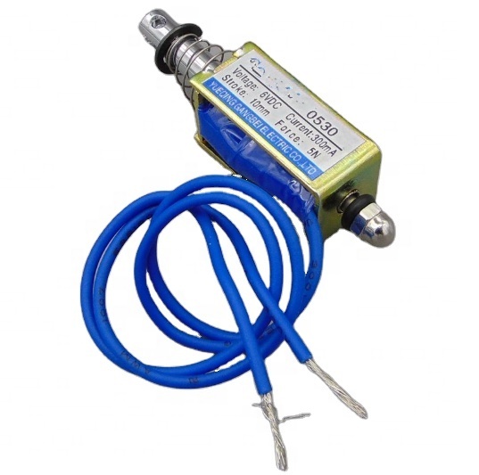 JF-0530B DC 6V 12V 24V Push Pull Type Open Frame Electromagnet Keeping Force 5N Travel 10mm Solenoid