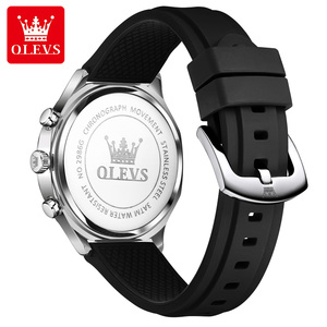 Reloj de Cuarzo Deportivo para Hombre OLVES 2986, Multifunción, Correa de Silicona, Resistente al Agua, Casual de Negocios, Regalo - Product Image 3