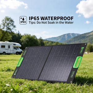 Chargeur solaire pliable EBL 100 watts, station d'alimentation portable à haute efficacité avec béquilles, IP65, options d'alimentation 30W 200W - Product Image 4
