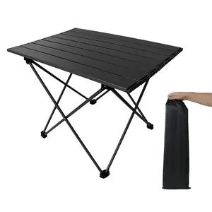 Portable Camping Table Foldable Aluminum Folding Picnic Table in a Bag with Storage Bag
