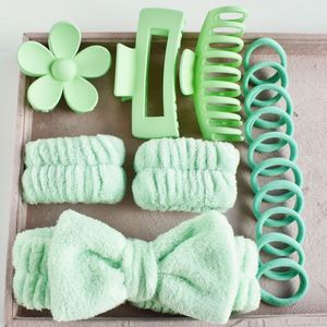 Custom Plastic Hair Tie Sets with Embroidered Headbands, Green & Functional for Household Use - Product Image 5