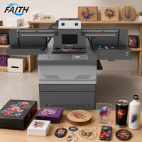 Impresora UV Plana Industrial Faith Digital Mini Pequeña A1 A2 9060 I1600 6090 con Cámara CCD para Fundas de Teléfono y Vidrio