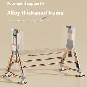 Aluminum Alloy Contemporary <strong>Bedside</strong> Baby <strong>Crib</strong> with <strong>Fitted</strong> <strong>Sheets</strong> for Newborns Bedroom &amp; Hospital Use - Product Image 5