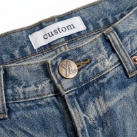 Atelier de Confection sur Mesure – Jean Homme Coupe Droite Double Genou Style Charpentier 14oz Poids Moyen Respirant Écologique Délavé à la Pierre