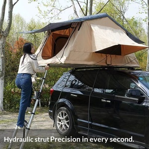 Tente de toit entièrement automatique, tente de camping imperméable, ouverture rapide, pliable, en alliage d'aluminium, double couche, quatre saisons, >3000 mm - Product Image 1