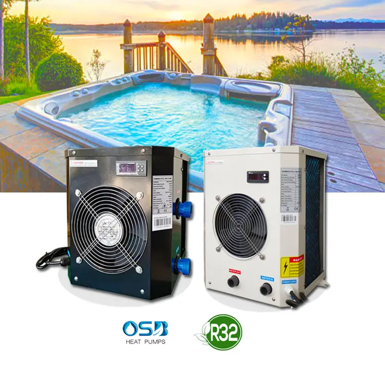 50Hz 60Hz otomatik defrost taşınabilir küçük ev kullanımı R32 yeşil ekonomik spa ısı pompası havuz suyu ısıtıcı titanyum isı değiştirici