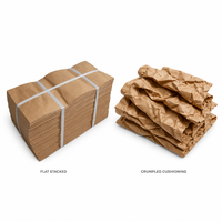Papier kraft plié en accordéon pour rembourrage robuste |   Papier d'emballage biodégradable écologique antichoc