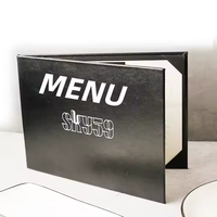 Cubierta de menú A4 A5 de cuero genuino personalizada, cubierta de menú V-ding, personalización OEM/ODM, logotipo de restaurante Vintage, carpeta de menú de Hotel, suministros