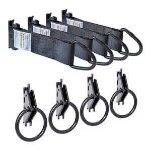 Lot de 4 anneaux toriques E-Track et 2 ancrages de fixation à corde de 2 po x 6 po, capacité de charge de 1500 lb <span class=keywords><strong>pour</strong></span> camion, remorque fermée, camionnette à plateau - Product Image 1