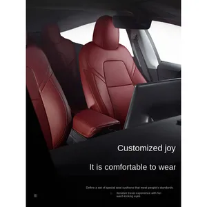 Model Y Nappa Leather All Weather Car Seat Protection Waterproof All Colors Car Seat Cover For Tesla Model Y