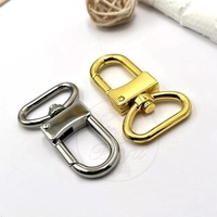 Anneau en D pivotant de 25 mm pour porte-clés, accessoires de bricolage pour la fabrication de sacs, boucle rotative pour sacs artisanaux