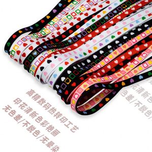 YS - Par de Cordones Planos Versátiles para Zapatos, con Estampado de Corazones, Coloridos, de Poliéster, Duraderos y Elegantes, para el Día de San Valentín - Product Image 2