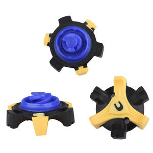 Tacos de Golf de TPU Tri-Lok con Rotación, Forro de Malla Transpirable, Parte Superior de Cuero, Suela de Goma, para Verano e Invierno, Amarillo y Rojo, Venta al Por Mayor de Fábrica - Product Image 3