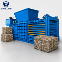Presse à balles hydraulique horizontale PLC avancée pour déchets de papier et carton, entraînement haute efficacité pour usines de carton ondulé