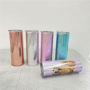 Paquete de 20 vasos de sublimación en blanco de 20 oz, irrompibles, altos, delgados, tipo espejo mágico, para impresiones térmicas, desde almacén de EE. UU. - Product Image 2