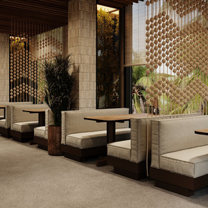 Design de restaurant de luxe, mobilier de salle à manger sur mesure de haute qualité, comptoir d'accueil pour restaurants, décoration de restaurants - Product Image 2