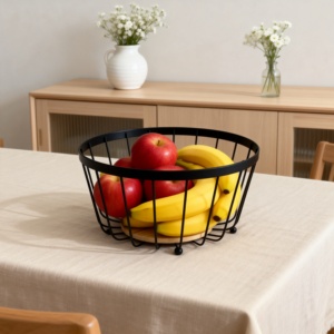 <span class=keywords><strong>Panier</strong></span> à fruits en métal, <span class=keywords><strong>panier</strong></span> à fruits en fil métallique, plateau à collation pour salon, organisateur de bureau, bol à fruits décoratif - Product Image 1