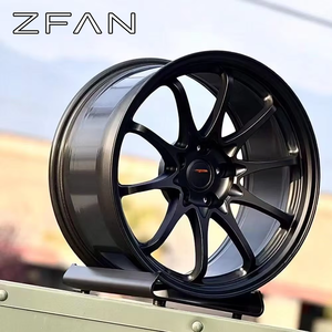 <span class=keywords><strong>Jantes</strong></span> ZFAN à rayons profonds 5 trous 5x112/114.3/120/127 Monobloc en alliage d'aluminium forgé noir <span class=keywords><strong>pour</strong></span> voitures <span class=keywords><strong>de</strong></span> course CE28 - Product Image 3