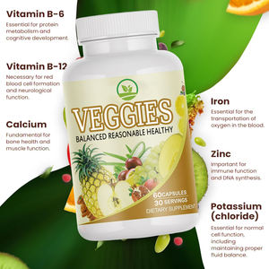 Fabricant d'équipement d'origine Mélange de capsules de fruits et légumes Complément alimentaire complet avec super aliment pour femmes hommes et enfants - Product Image 4