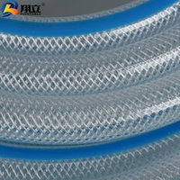 Tuyau renforcé en fibre de PVC, tuyau tressé en PVC, tuyau en PVC renforcé en fibre, fourni par l'usine