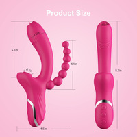 Neuer Doppelkopf-Vibrator, Sexspielzeug für Frauen, Klitoris-Saug- und Leck-Masturbator, Ein-Tasten-Steuerung, leistungsstarker Massager