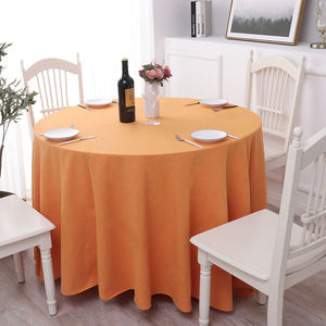 Tovaglia rotonda attillata da pranzo personalizzata per 10 persone tovaglia <span class=keywords><strong>arancione</strong></span> in poliestere a trama semplice tovaglia romantica in tessuto per matrimoni - Product Image 2